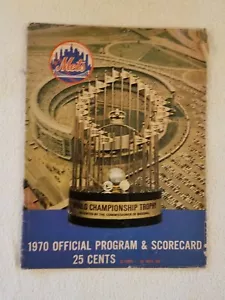 Original Vintage 1970 New York Mets Team Program Scorecard - Picture 1 of 6