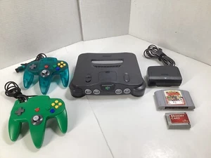 Nintendo 64 Spielekonsole mit Kabeln, Memory Card, 2 Controller, Pokémon - getestet - Bild 1 von 20