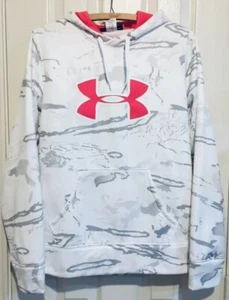 EXCELENTE UNDER ARMOUR Mujer’s Cold Gear Sudadera con Capucha BLANCO ROSA PEQUEÑO - Imagen 1 de 5