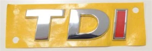 Original VW Volkswagen Emblem Schriftzug chrom / rot TDI 5G0853675F 78mm - Bild 1 von 1