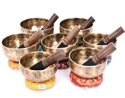 5 Inches Full Moon Set of 7 Tibetan Singing Bowl - Image 1 of 4