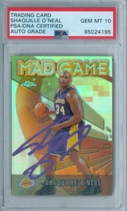 Shaquille O'neal 2002 Topps Chrome Mad Game Refractor PSA DNA Gem Mint 10 Auto - Bild 1 von 2