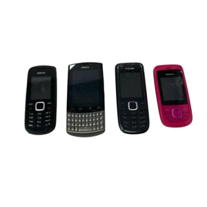 Lot of 4 Nokia Cell Phone Bar Keyboard Vintage Mixed 303 1661 2220s-b 3120c-1b - Picture 1 of 13