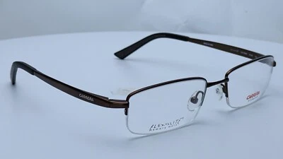 Óculos masculino Carrera CA7600 01E8 marrom retangular meia aro 52mm - Imagem 1 de 4