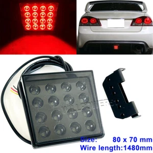 Black Strobe Red 16 LED Rear Tail 3rd Brake Light Safety Fog Bumper LED AHLS JP - Picture 1 of 5
