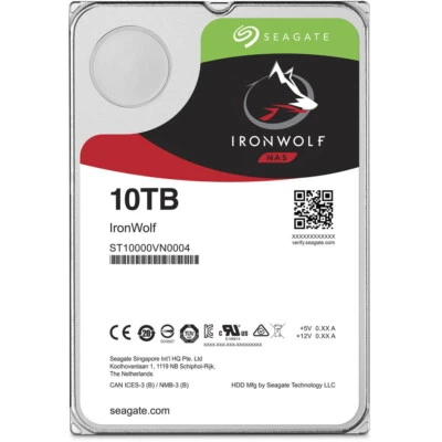 10TB Seagate IronWolf 3.5-inch SATA 6Gb/s 7200rpm 256MB cache Internal HDD - Image 1 of 2