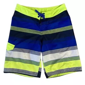 Nike Herren Badeanzug Boardshorts Gr. XL blau gelb gestreift - Bild 1 von 5