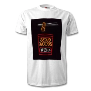 Send nudes noods art graphic neon t-shirt tee - in 13 colours and all sizes - Picture 1 of 26
