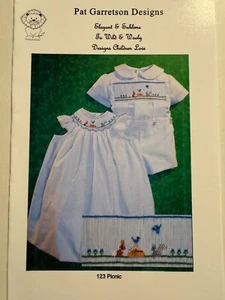 Smocking Plate #123 PICNIC by Pat Garretson - Picture 1 of 2