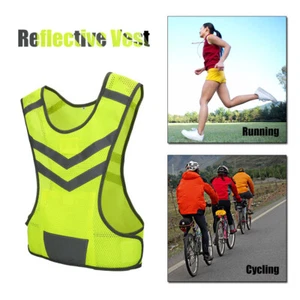 Fluorescent Reflective Safety Vest   Vest for Outdoor Sports Night Run - Picture 1 of 12