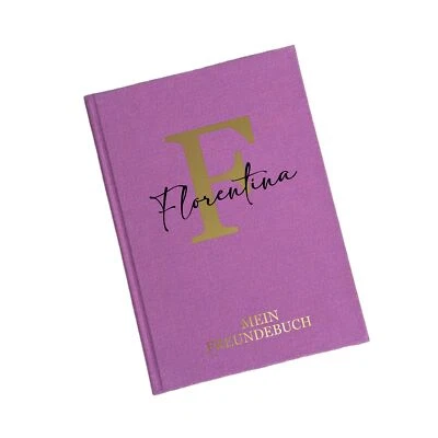 MINIMUTZ Personalisiertes Freundebuch Schule | mit Initiale und Name
