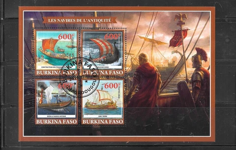 BURKINO FASO  2019  VIKING SHIPS BEAUTIFUL S/S SOUVENIR SHEET RECENT STAMP Cover