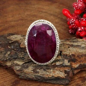 Attractive Ruby Gemstone 925 Sterling Silver Handmade Ring All Size A-5 - Picture 1 of 5