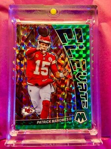 PATRICK MAHOMES 🏈 REFRACTOR CARD🔥ELEVATE GREEN 🔥PRIZM🔥MVP🔥RARE 🔥CHIEFS
