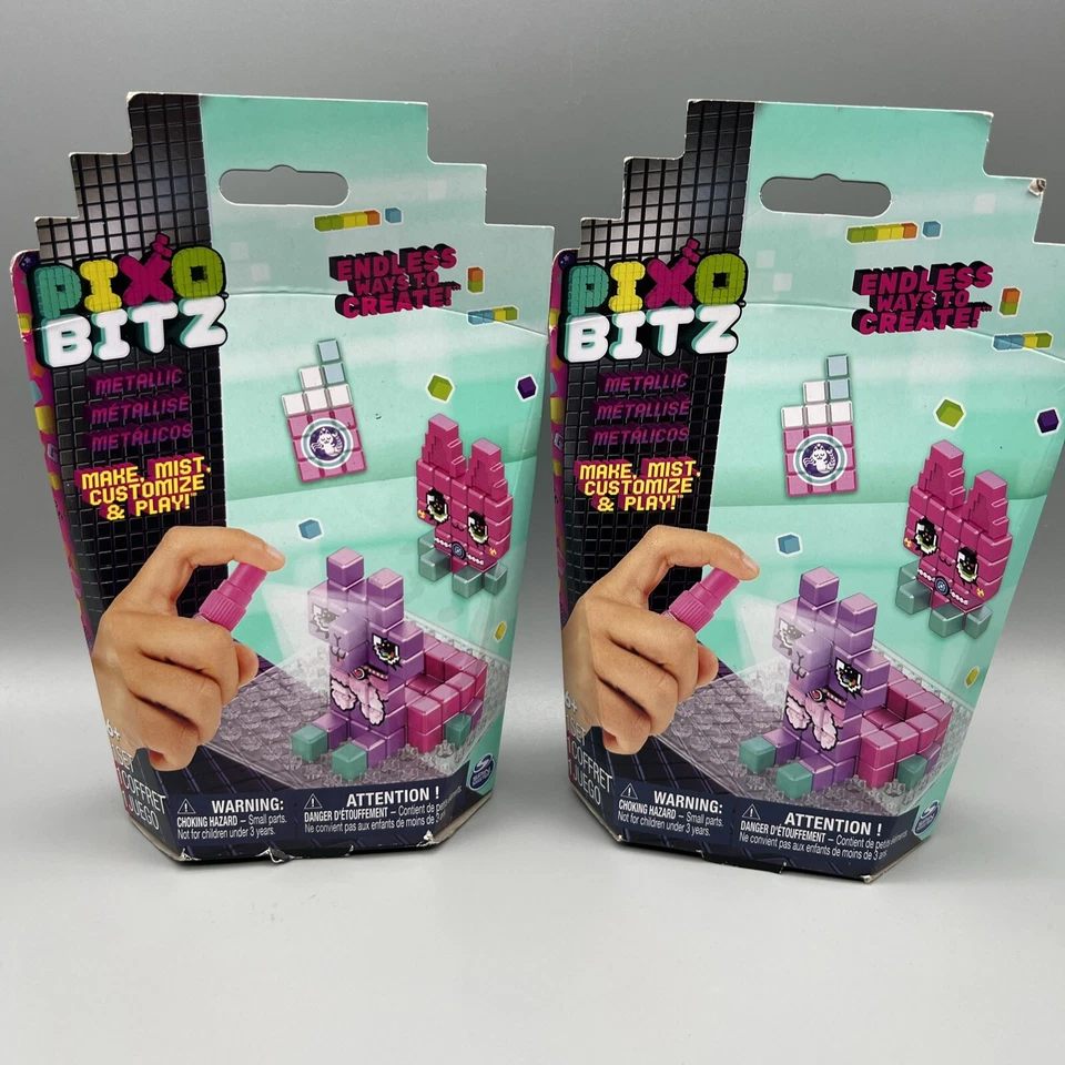 Lot (2)Spin Master Pixo Bitz Metallic Pack 164 Pieces Make Mist Customize & Play - Image 1 of 1