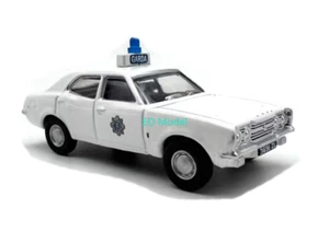 Coche de metal fundido a presión modelo policía Ford Cortina MKIII sedán blanco BN 1:76 - Imagen 1 de 5