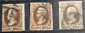 US Stamp Sc 3x2c Jackson, Fancy Cancel, Used F/VF (504U45) - Picture 1 of 1