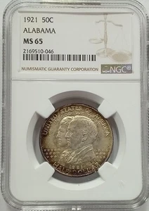 1921 Alabama Commemorative Half Dollar NGC MS 65 - Picture 1 of 1