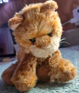 Peluche vintage Russ Berrie "Baffi" arancione zenzero tabby gatto peluche CARINO - Foto 1 di 13