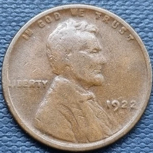 1922 SEHR SCHWACHER D Lincoln Wheat Cent 1c bessere Erhaltung #92781 - Bild 1 von 2