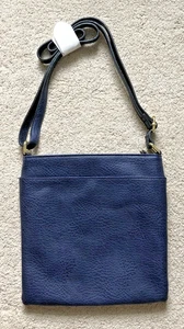 Handtasche Handtasche Damen dunkelblau Kunstleder klein Crossbody neu ohne Etikett - Bild 1 von 6