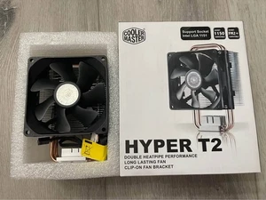 Cooler Master Hyper Cpu Cooler T2 RR-HT2-28PK-R1 Double Heatpipe Fan!! - Picture 1 of 4