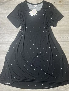 Neu mit Etikett LuLaRoe 2XL Jessie Kleid mit Taschen schwarz gepunktet - Bild 1 von 2