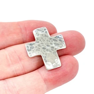 Vintage Silpada Sterling Silber 925 gehämmert Kreuz Anhänger - Bild 1 von 7