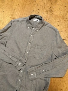 Taylor Stitch Shirt Mens 38 Beige  Linen Button Down Long Sleeve Office Beach - Picture 1 of 9