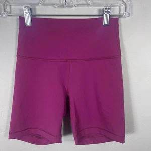 Lululemon Wunder Train Fuschia Shorts Sz 4 6 Inch Inseam Athleisure - Picture 1 of 5