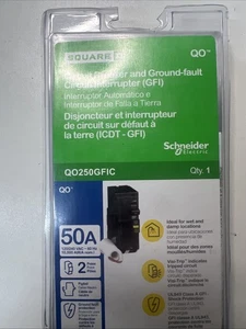 Square D QO250GFIC 50AMP Leitungsschutzschalter - Bild 1 von 3