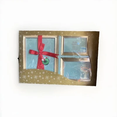 Juego de 3 marcos dorados elegantes cuadrados preciosos 4x6 5 X 7 y 8 X 10 nuevos en caja Foto 1 de 4