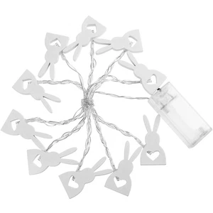 LEDMOMO 10 Battery Powered Wooden Rabbit Shape String Light for Party - Picture 1 of 10