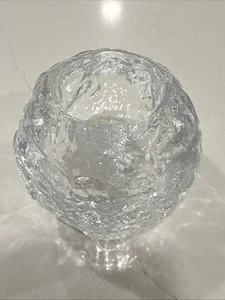 Ann Warff ~ KOSTA BODA SNOWBALL TEALIGHT CANDLE HOLDER ~ 3.5” Round Ball - Picture 1 of 18