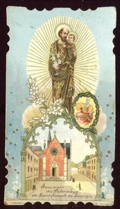 ANTIGUA TARJETA SAGRADA DE SAN JOSÉ - Imagen 1 de 2