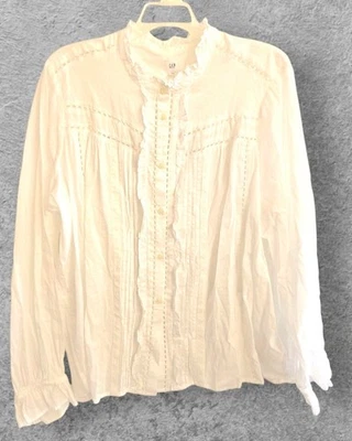 Blusa GAP manga larga con volantes y detalles pintuck para mujer XXL Foto 1 de 4