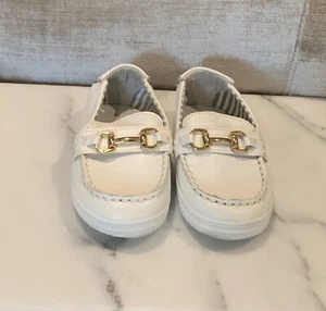 Cole Haan Baby/Toddler Loafer White Gold Horse Bit Size 4 - Picture 1 of 4