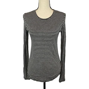 THE LADY & THE SAILOR TOP TÚNICA ALTA BAJA GRIS NEGRO A RAYAS MANGA LARGA TALLA 1 - Imagen 1 de 9