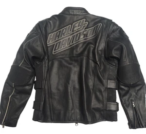 Chaqueta de Cuero Harley Davidson De Colección RARA - Mile Marker HD-MC 3000cc - Hombres Talla L - Imagen 1 de 24