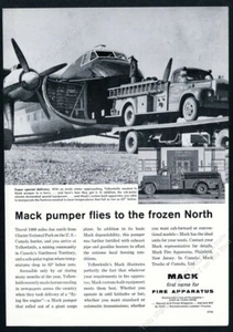 Camión de bomberos Mack 1958 Yellowknife Departamento de Bomberos de Canadá foto anuncio de colección - Imagen 1 de 7