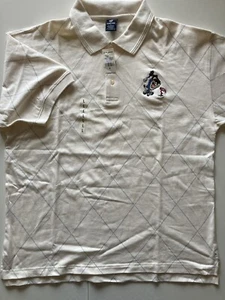 Vintage NWT Warner Bros. Studio Store Taz Golf Polo - Ivory - Large - Picture 1 of 7