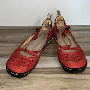 JBU by Jambu Women's Blossom Encore Cornflower Red Comfort Shoes, size 8.5