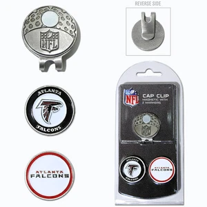 Atlanta Falcons NFL Team Golf Cap Clip with 2 Magnetic Enamel Ball Markers - Picture 1 of 1