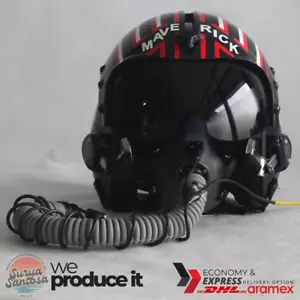 CASCO DA VOLO TOP GUN MAVERICK HGU-33 + MASCHERA MBU-12/P FILM PROP PILOT AVIAT USN - Foto 1 di 24