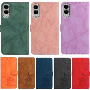 Phone Cover for Samsung X Cover 7 Pro M53 M33 A6 Owl Embossed Flip Wallet Case - Picture 1 of 20