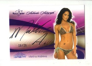 2008 Benchwarmer Signature Series  Purple Martina Andrews  Autograph 16/25