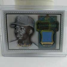 2009 SP Legendary Cuts Legendary Memorabilia Brown 67/125 Lou Brock #LM-LB2 HOF
