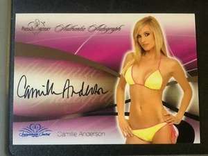 2008 Benchwarmer CAMILLE ANDERSON Signature #11 Black Auto WEDDING CRASHERS 💗 - Picture 1 of 2