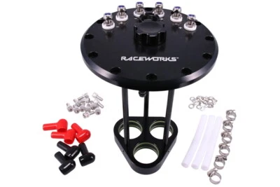 Raceworks Gen2 Fuel Cell Single/Twin/Triple Fuel Pump Hanger ALY-195BK - Image 1 of 4