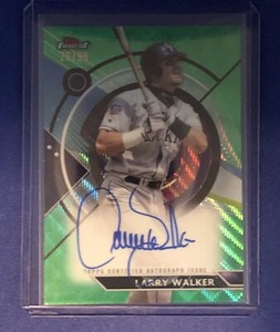 2023 Topps Finest Larry Walker Auto /99 Green Wave #FA-LW Colorado Rockies